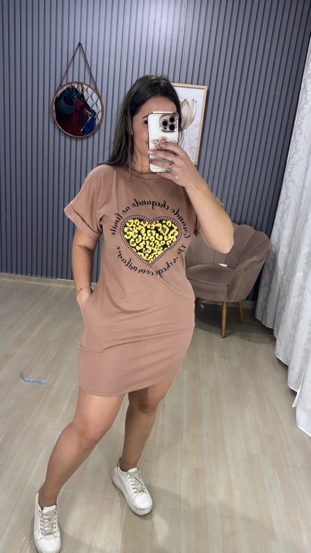 Vestido Camisetão Coração