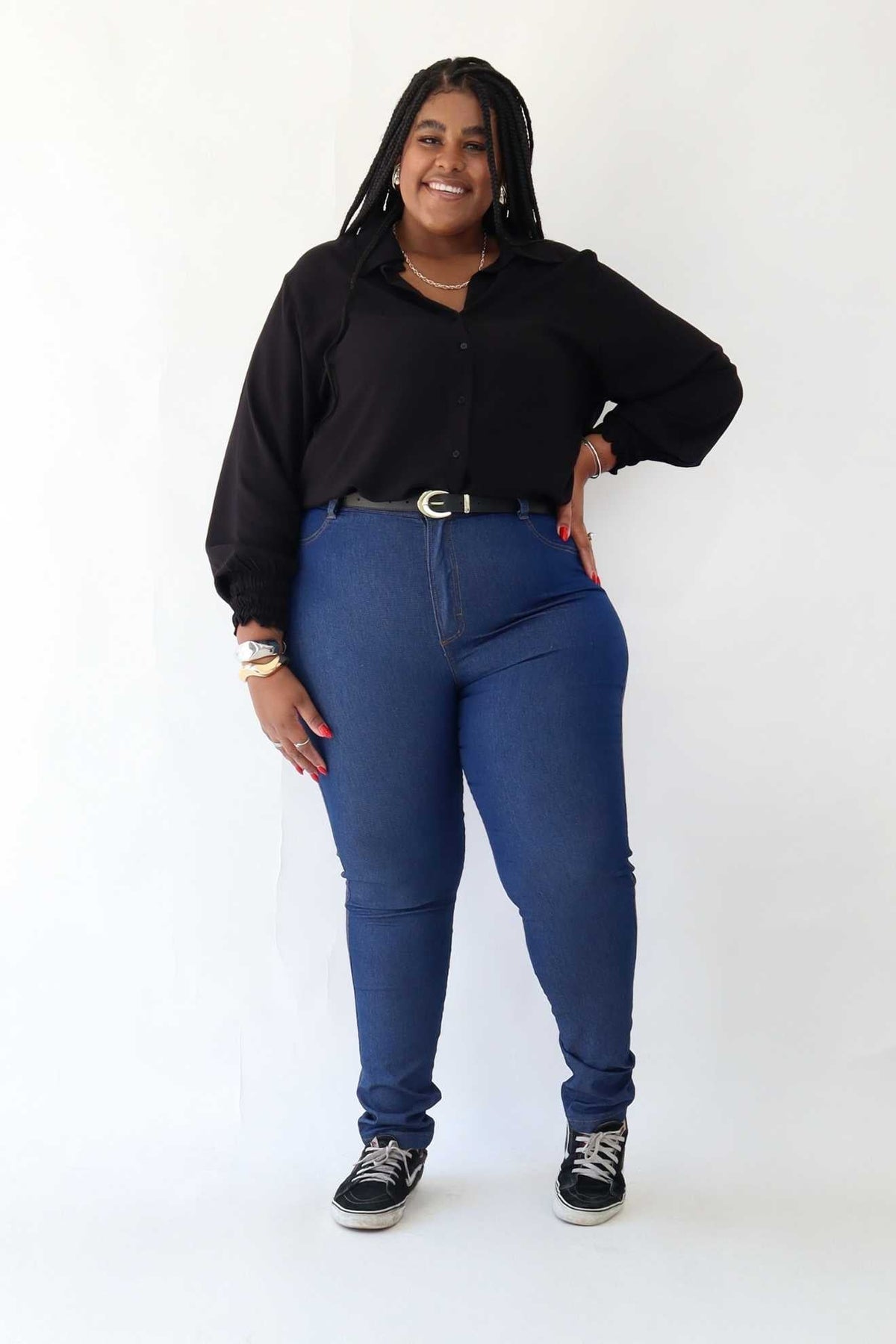 Calça Jeans Skinny Lavagem Média