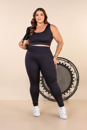 Calça Legging, Alto de Poliamida Zero Transpar�ncia