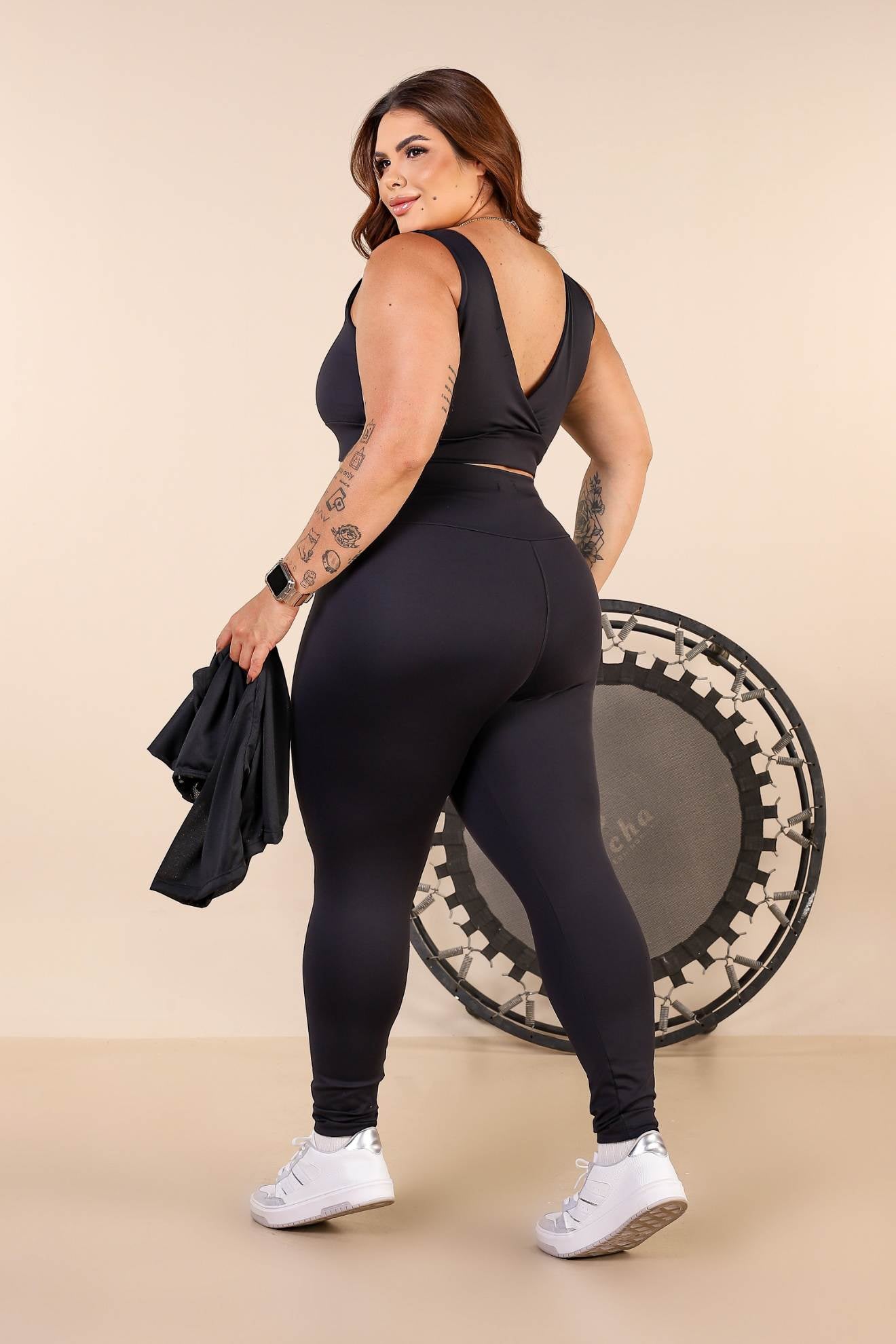 Calça Legging, Alto de Poliamida Zero Transpar�ncia