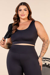 Top Duplo de Poliamida e Alças Largas